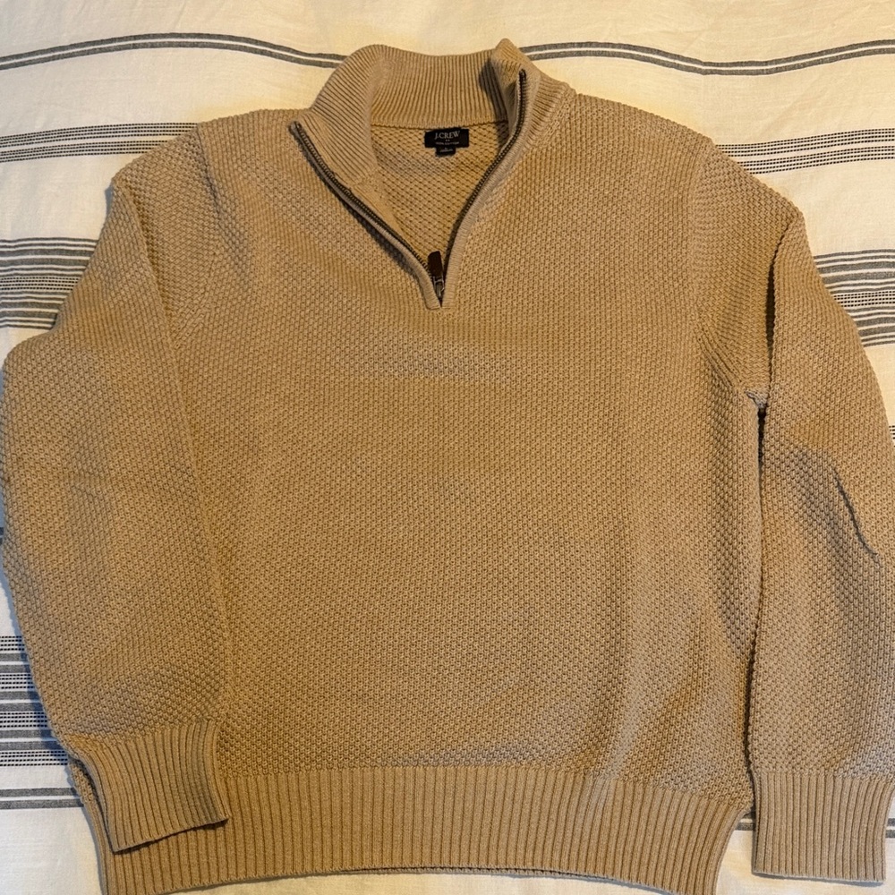 J Crew Men's Cotton quarter-zip sweater